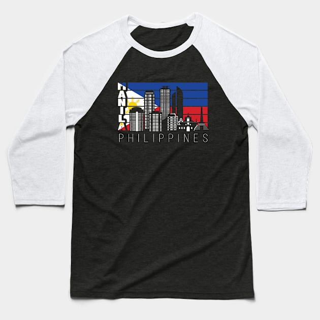 Manila, Philippines Baseball T-Shirt by ThyShirtProject - Affiliate